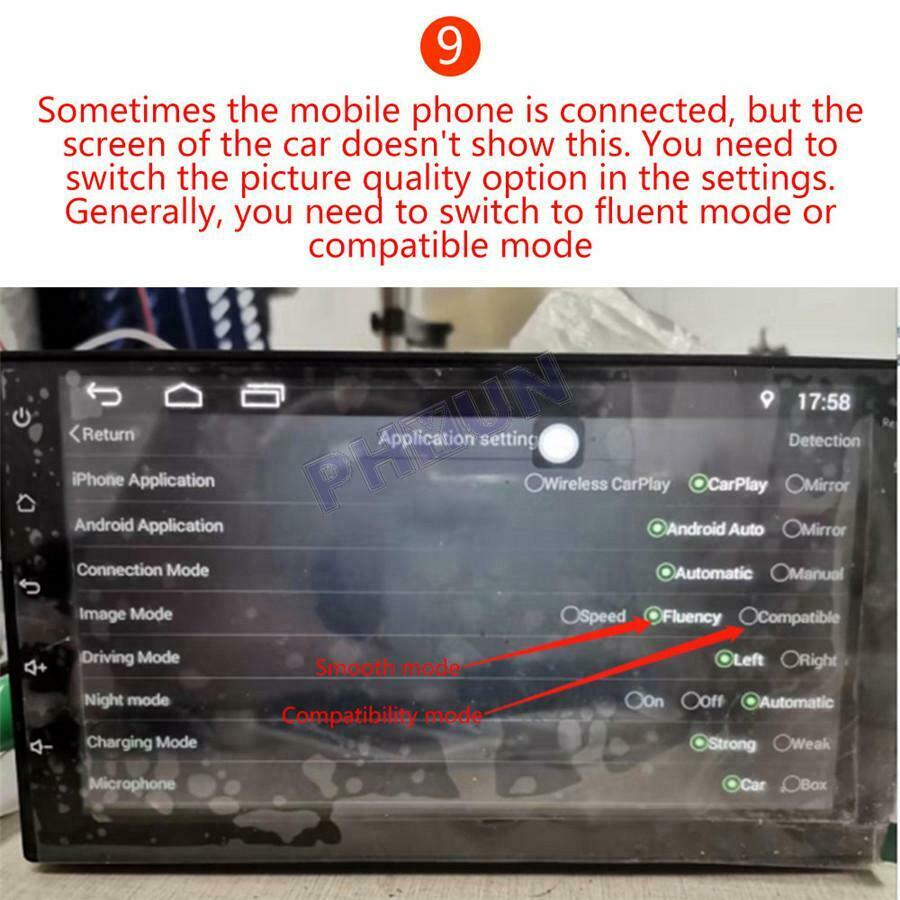 For Android Car Head Unit Carplay Android Auto Bluetooth Wireless USB Dongle 1x