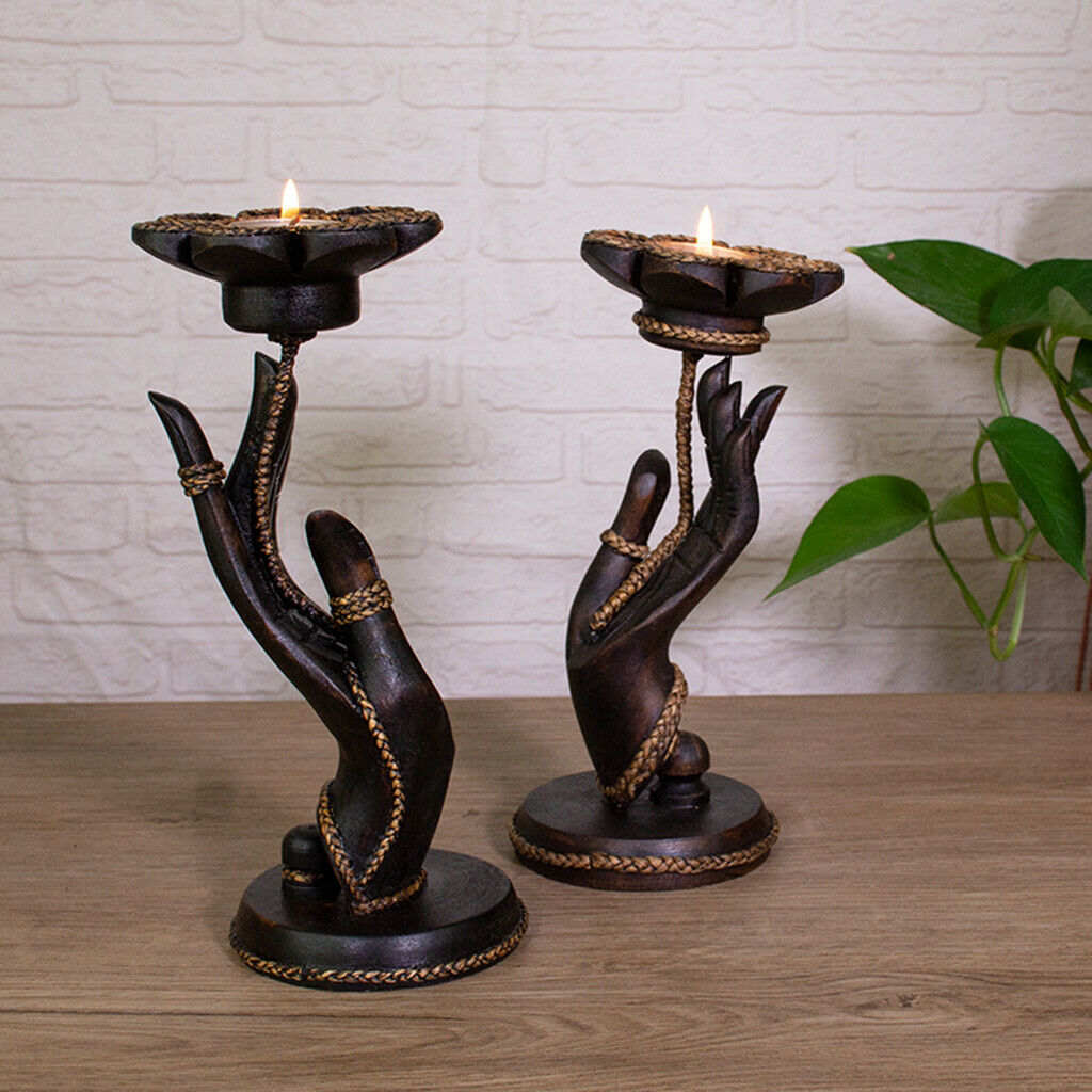 Handmade Creative Buddha Tea Light Candle Holder Retro Ornaments Living Room