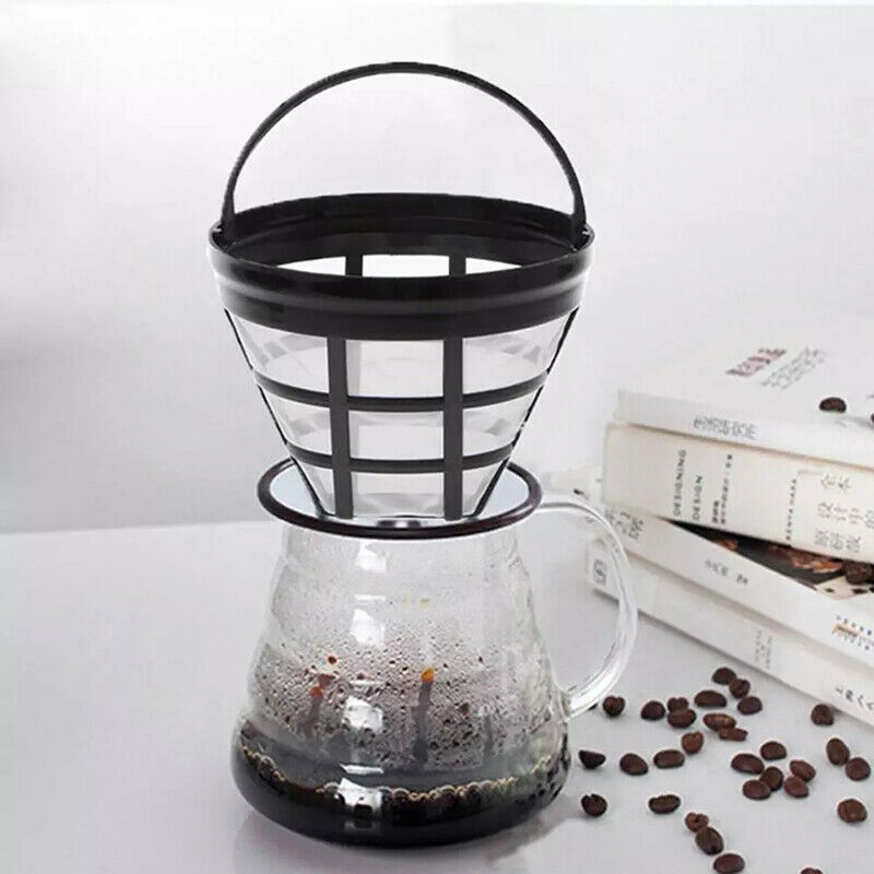 2pcs Reusable Coffee Filter Basket Cup Style Coffee Machine Strainer M_AU