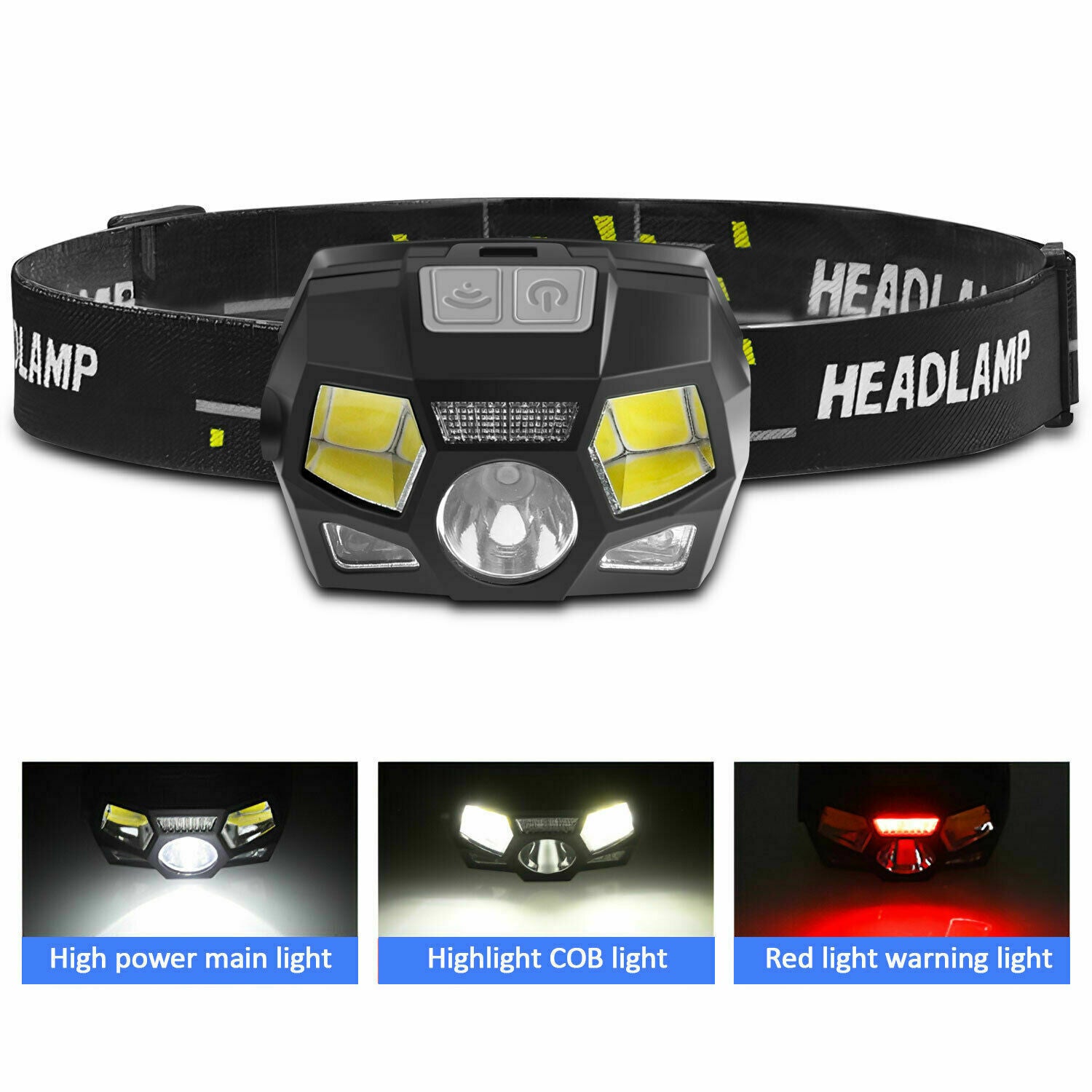 LED Headlamp USB Rechargeable Headlight Head Lamp Flashlight Camping Waterproof