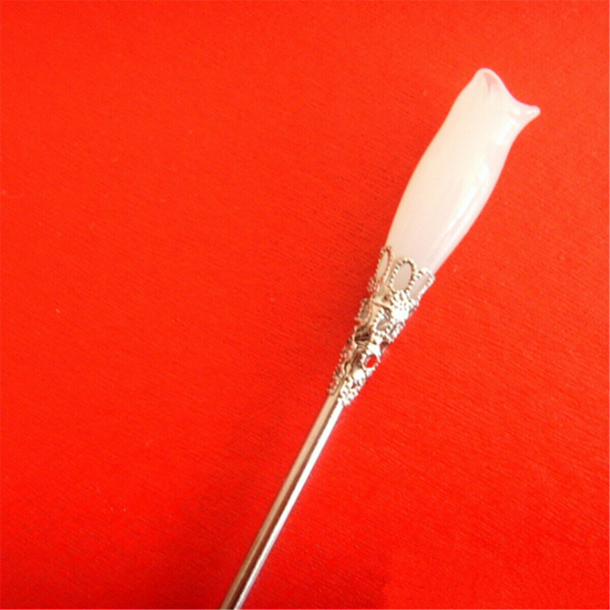 Chinese Style White Jade Retro Hair Stick Hairpin Chignon Pin Hair Accessories