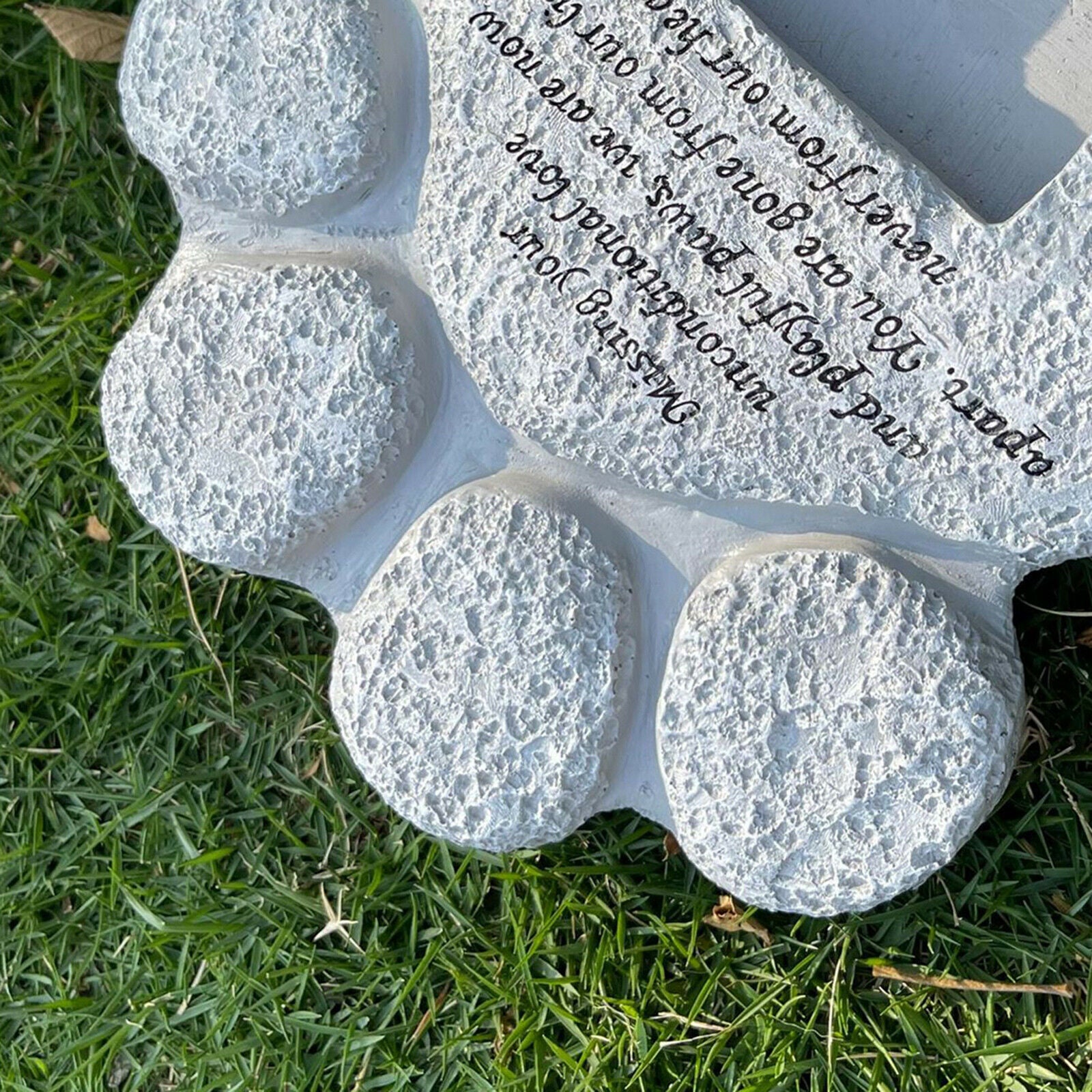 Paw Print Pet Memorial Stone Sun-proof Grave Marker Garden Yard Pets Gifts