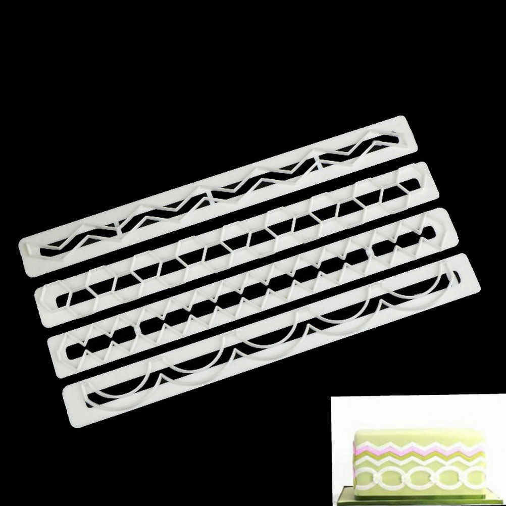 4X Geometry plastic fondant cookies cutter cake decorating tools fondant m.l8