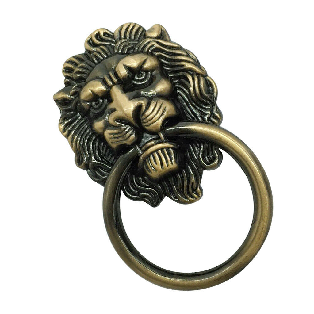 10x Retro Lion Head Pull Handles Furniture Cabinet Drawer Door   Hardware