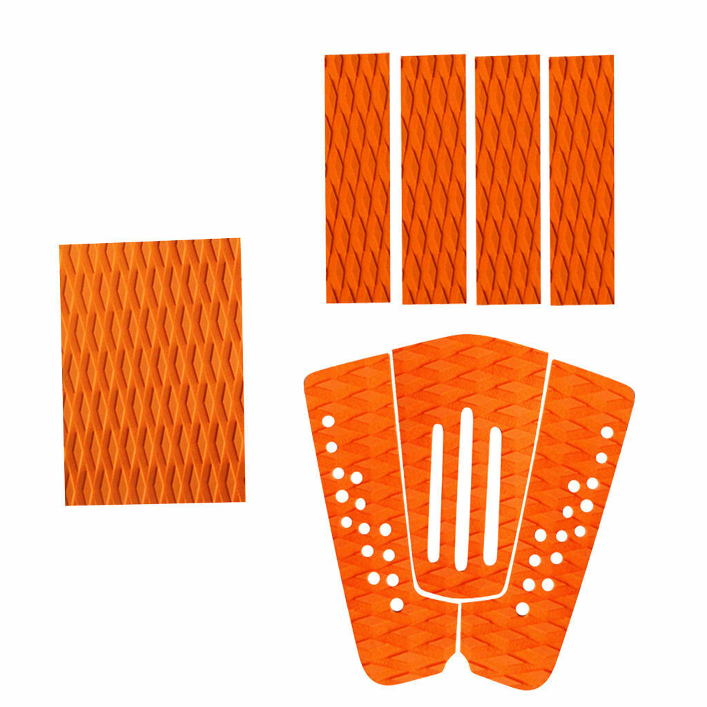 8 Pieces Orange Non- Diamond Grooved EVA Surfboard Skimboard Shortboard Surf