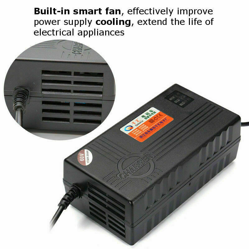60V 20AH Motorcycle Battery Charger For Bicycle Scooter Wheel Lead Acid Battery