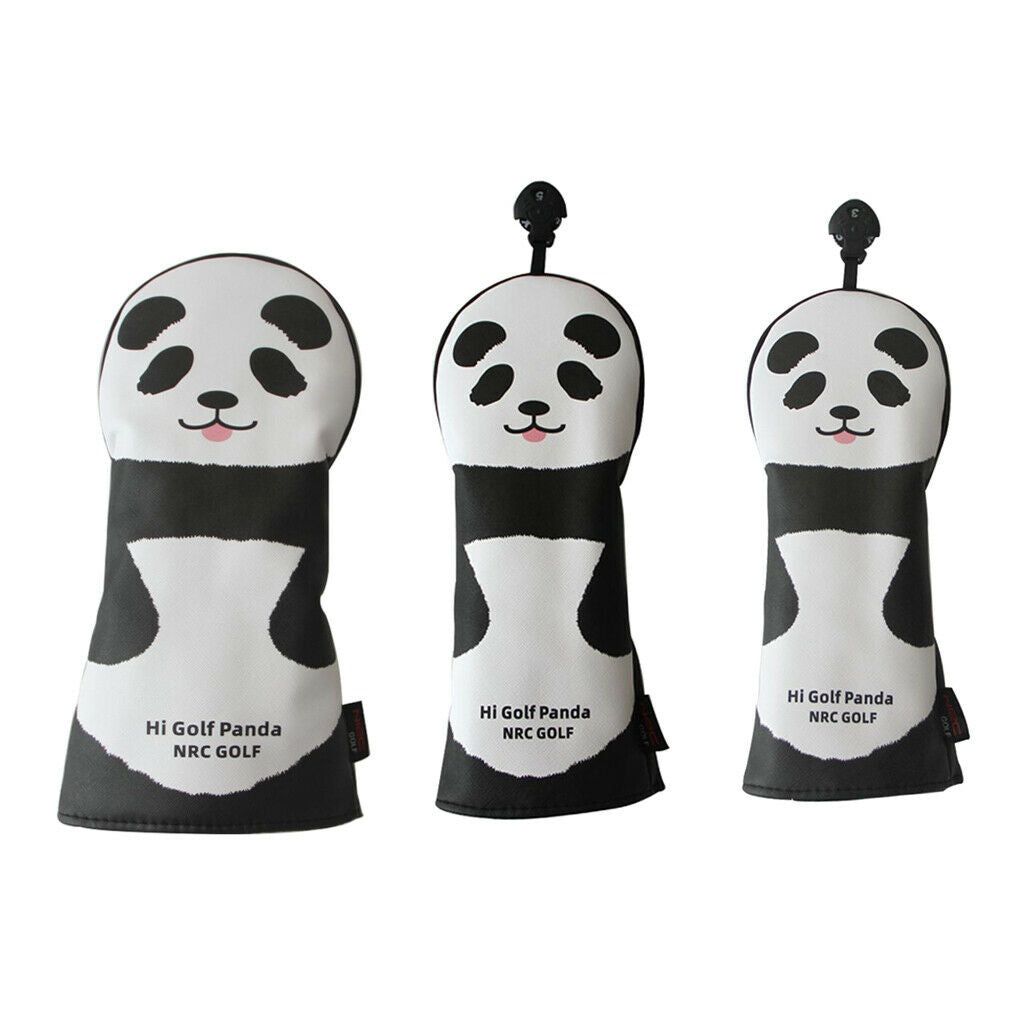 3pcs Waterproof Premium Wood Driver Headcover Club Cover Drivers Covers