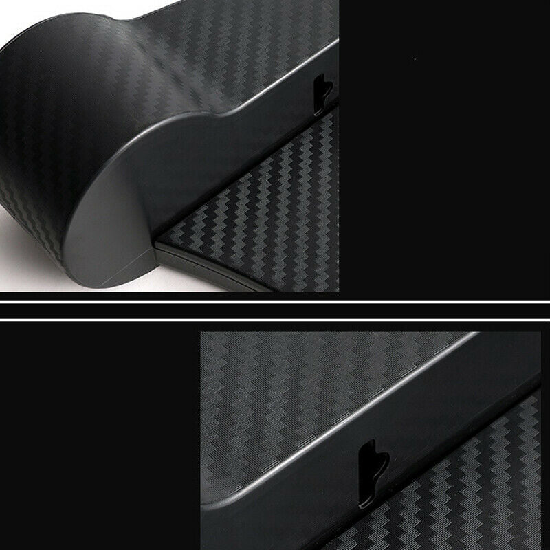 2PCS Car Driver Seat Side Storage Box Catch Organizer Pocket Holder Carbon Color