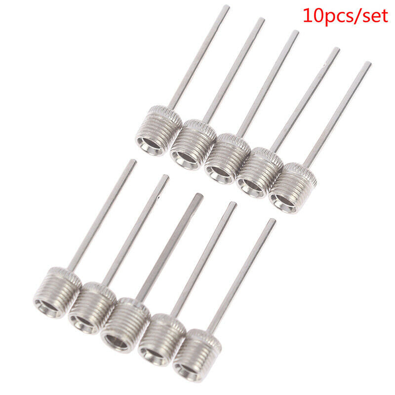 10PCS Stainless Steel Pump Pin Sports Ball Inflating Pump Needle For Footb NC
