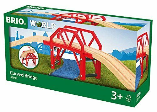 33699 BRIO Curved Bridge Wooden Train Railway Accessories Age 3 Years+