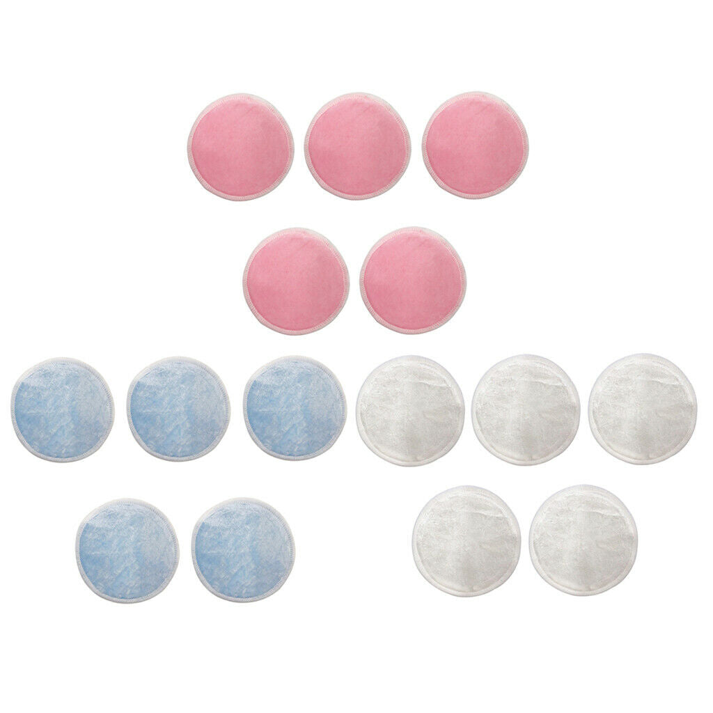 15 Pieces Bamboo Fiber Makeup Remover Pads Cotton Rounds, for Cosmetic, Nail