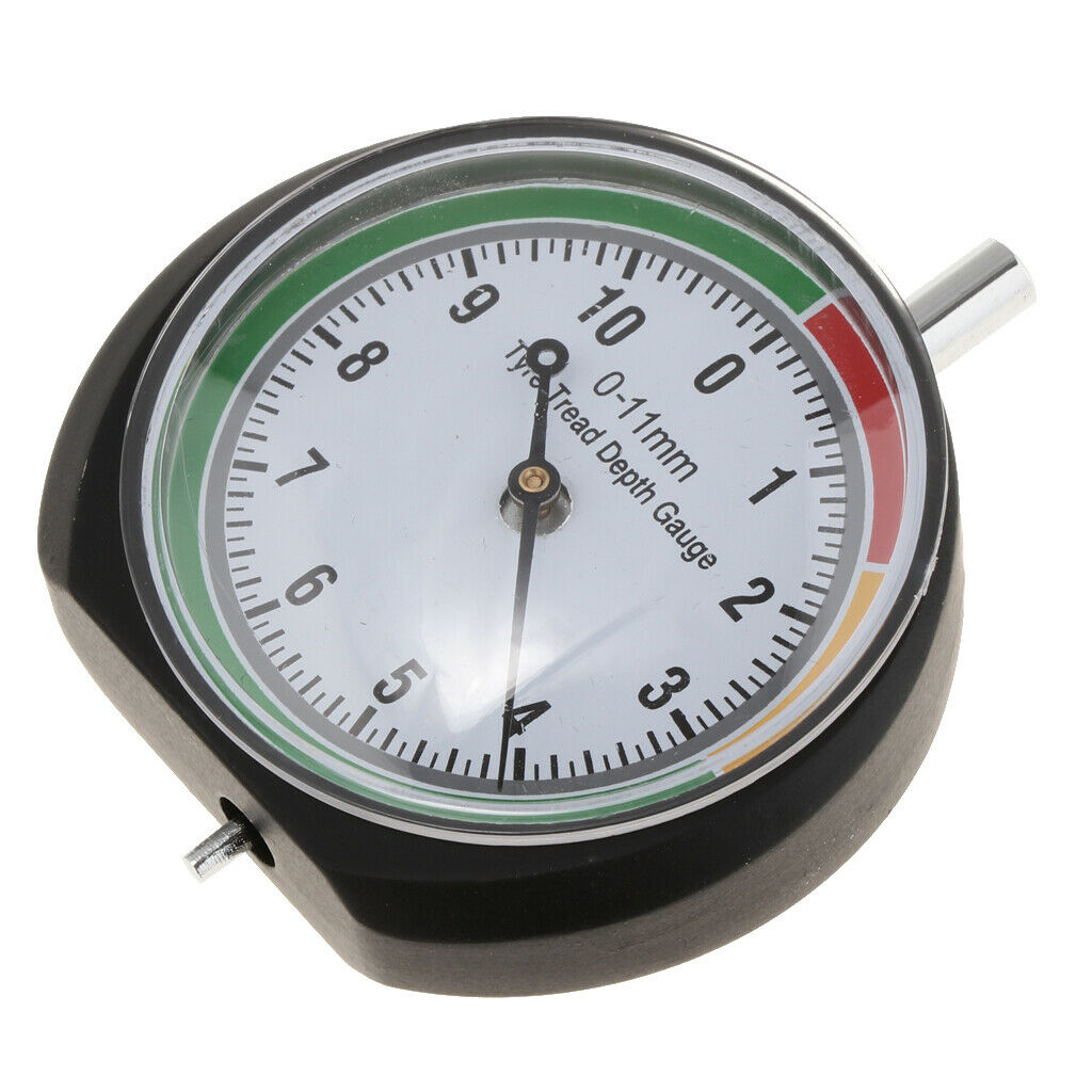 Stainless Steel 0-11mm Tyre Tread Depth Gauge Car Motorcycle Wheel Measure