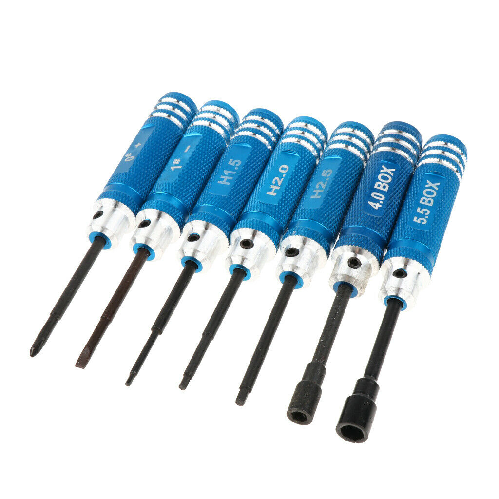7 PCS RC Screwdriver Set, Hexagon   Slotted Screwdriver Repair Tool