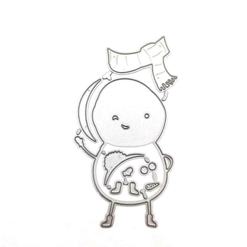 Christmas Funny Greeting Snowman Carbon Steel Cutting Dies DIY Scrapbooking