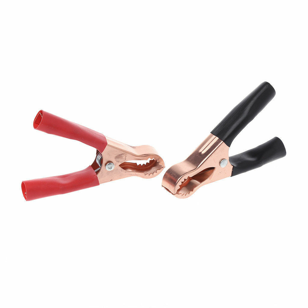 4 x Red Black Car Battery Test Lead Clip Crocodile Alligator Clamps 50A 80mm