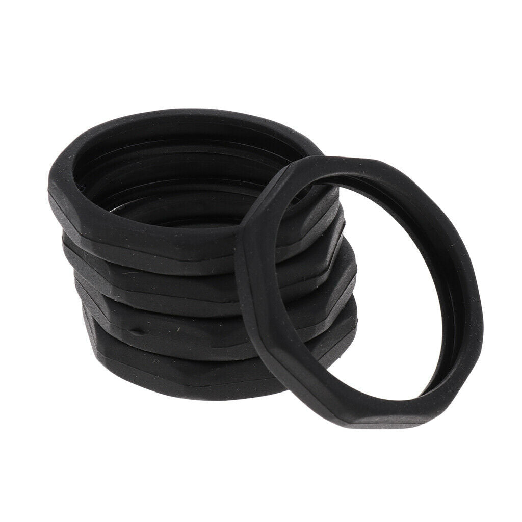5Pcs Black Wireless Microphone Slip Holder Anti Rolling Protection Ring