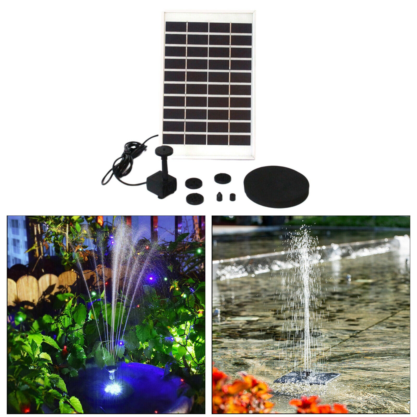 Solar Fountain Water Pump Bird Bath Fountain Floating Fountain Garden Decor