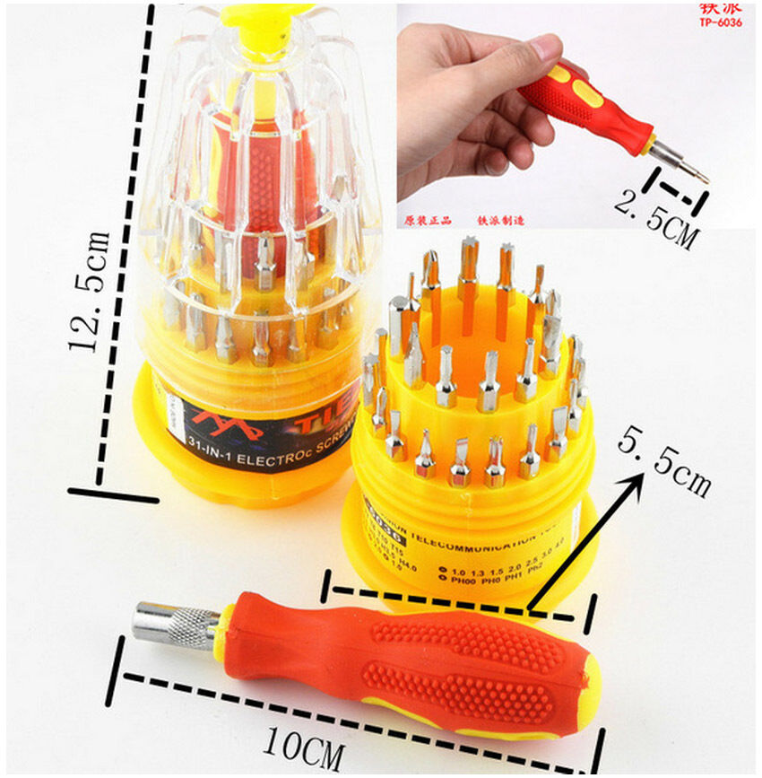 31 in 1 Precise Manual Screw Driver Tool Set CRV BITS  // GBM
