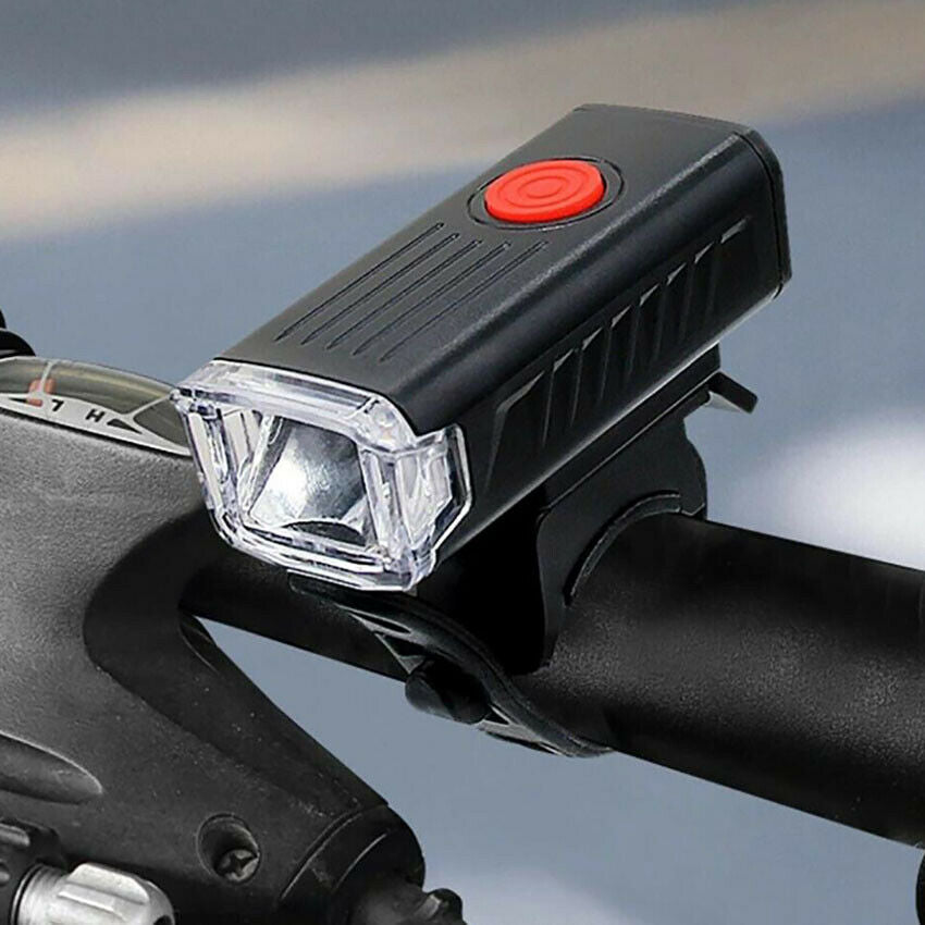 Rechargeable Bicycle Bike Headlight Rear Taillight Set USB LED Light Front Lamp