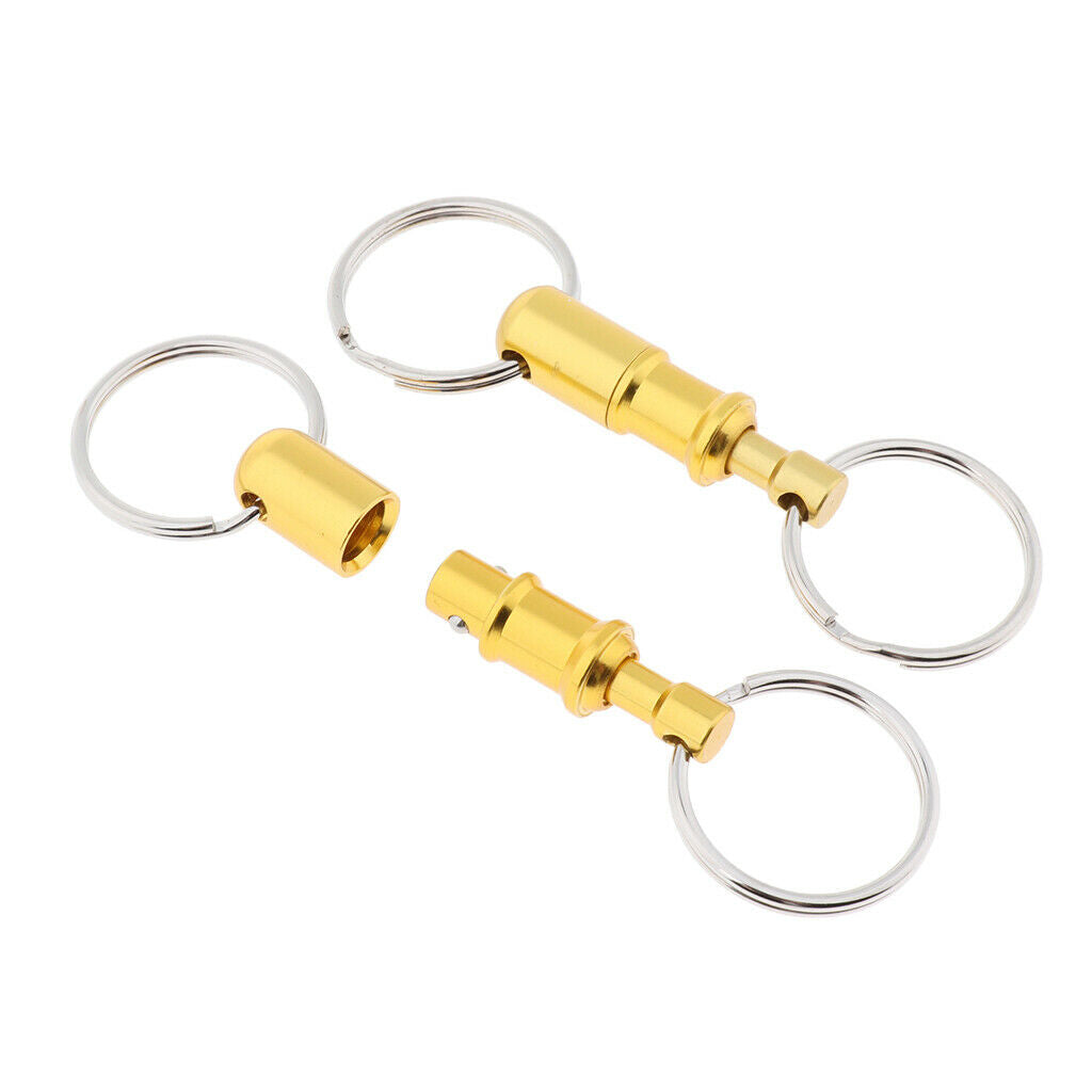 12Pcs Quick Release Pull-Apart Keychain Double Split Rings Handy Outdoor