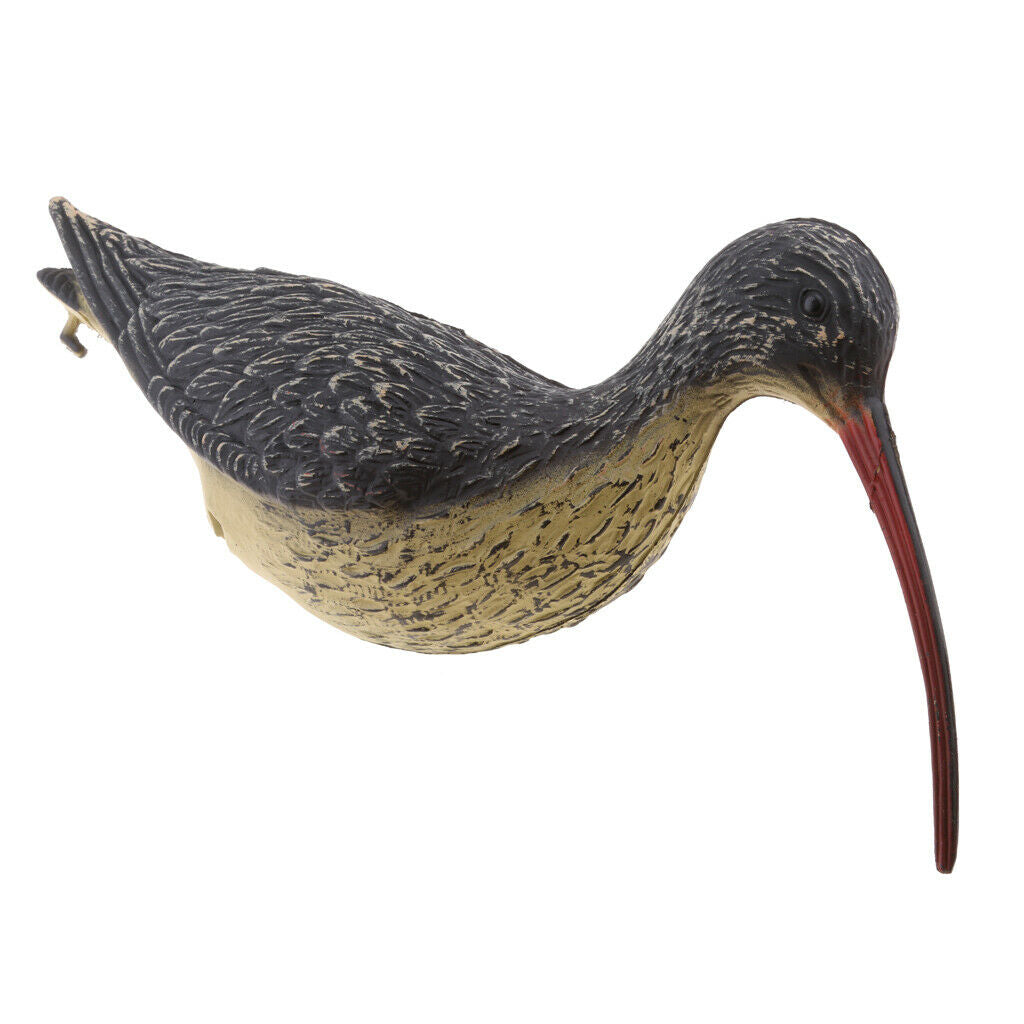 Realistic Plastic Curlew Bird with Long Beak Decoy Bird Scarer Scarecrow Garden