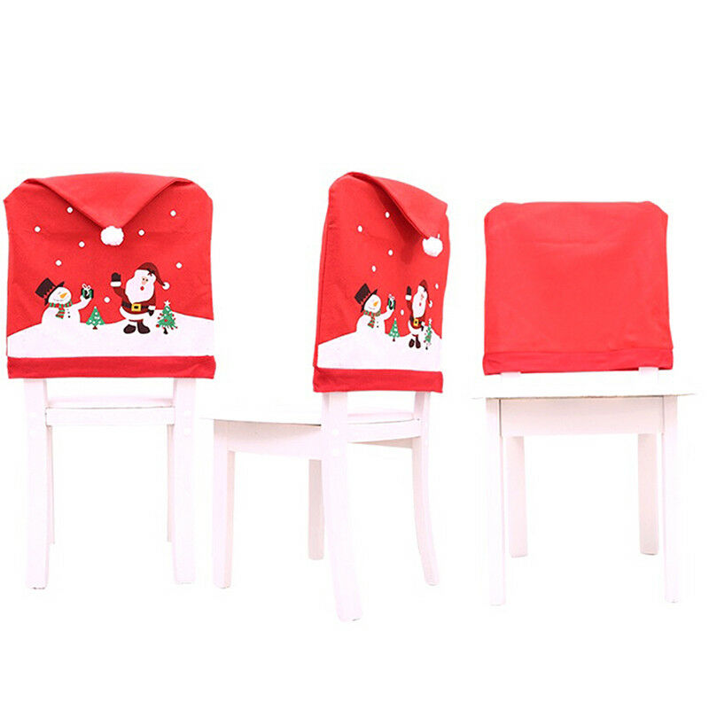 Christmas decors chair covers dining seat santa claus home party decor cl.l8