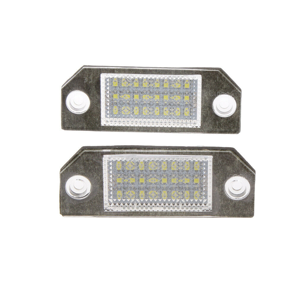 1 Pair White LED 3528 SMD Car License Plate Light Lamp Bulb for Ford Focus