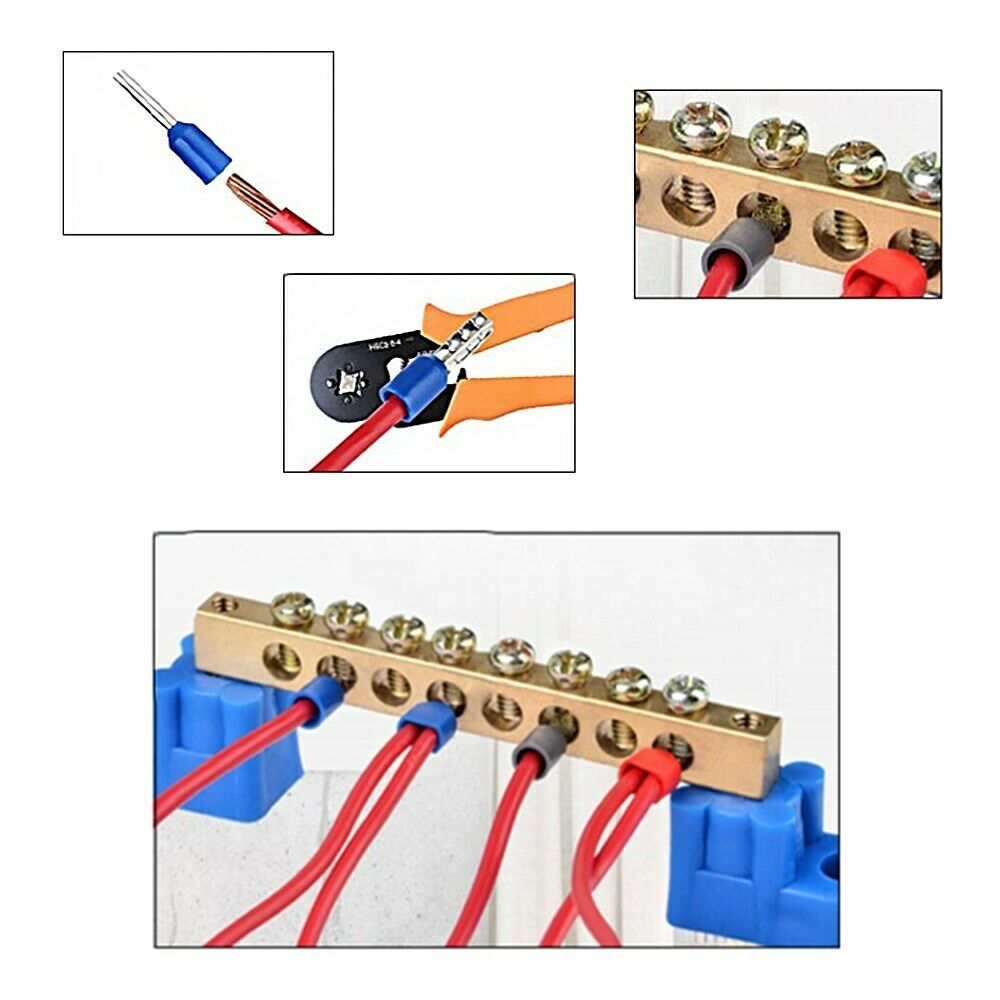 1200Pcs Copper Assorted Crimp Terminals Set Electrical Wiring Connectors