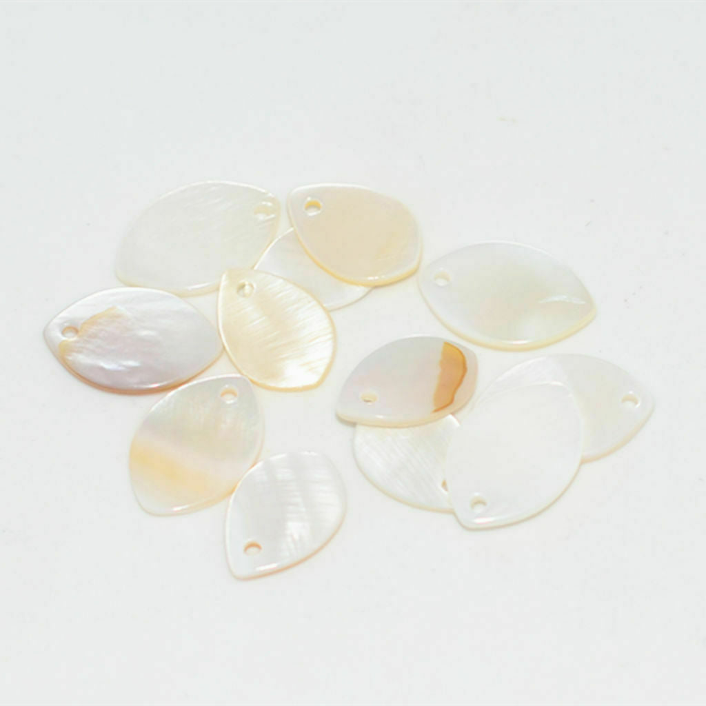 12pcs L&S Oval Natural Shell Charm Beads for Pendant Earing Bracelet Making