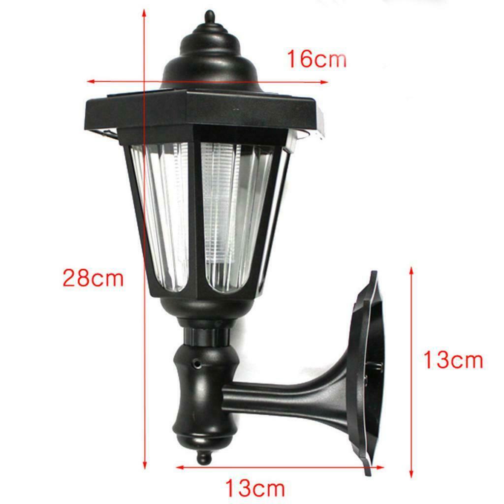 2 Pieces Power LED Light Retro Waterproof Automatic Patio Lamp Warm White
