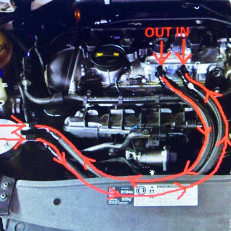 Car 1000ml Aluminium Oil Catch Can Tank Reservoir w/ Drain Plug Black 12mm Inlet
