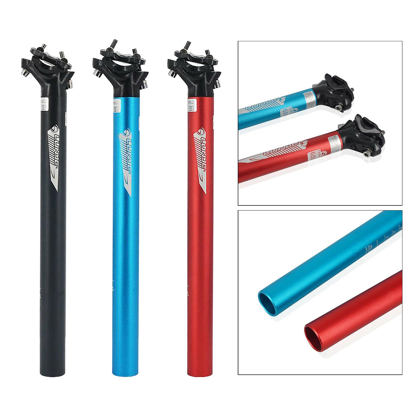 Black SEATPOST 27.2 30.9 31.6 ADJUSTABLE for MTB ROAD BIKE Black 27.2 400mm