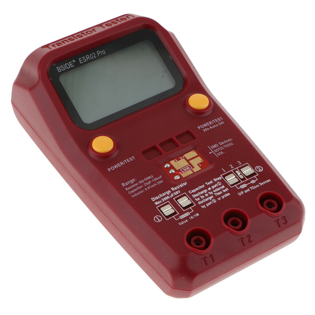 ESR02 PRO Digital Transistor SMD Components Tester Capacitance Inductance