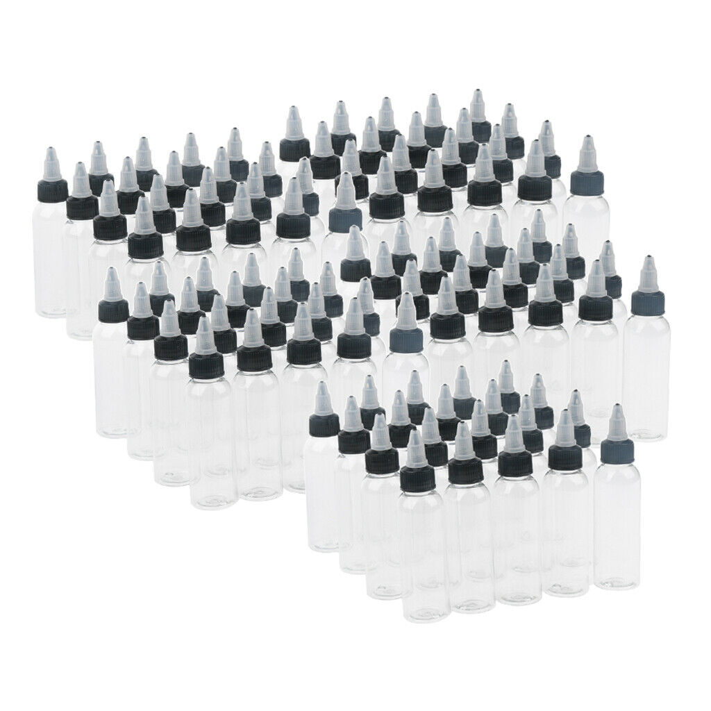 100x 30ml Pour-Spout Bottles Oil Dispensing Bottles, Waterproof, Lightweight And