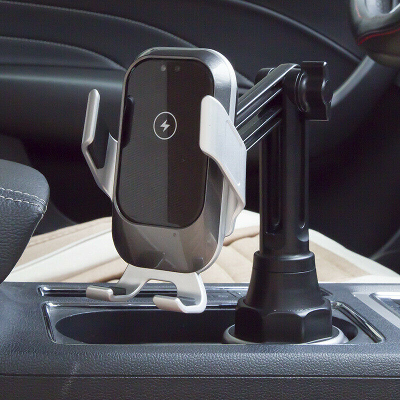 Car water cup holder telescopic rod infrared wireless charging phone holder