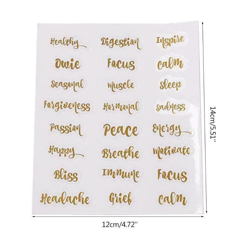 Essential Oil Bottle Labels Stickers Perfume Bottle Self-Adhesive Decals Tags