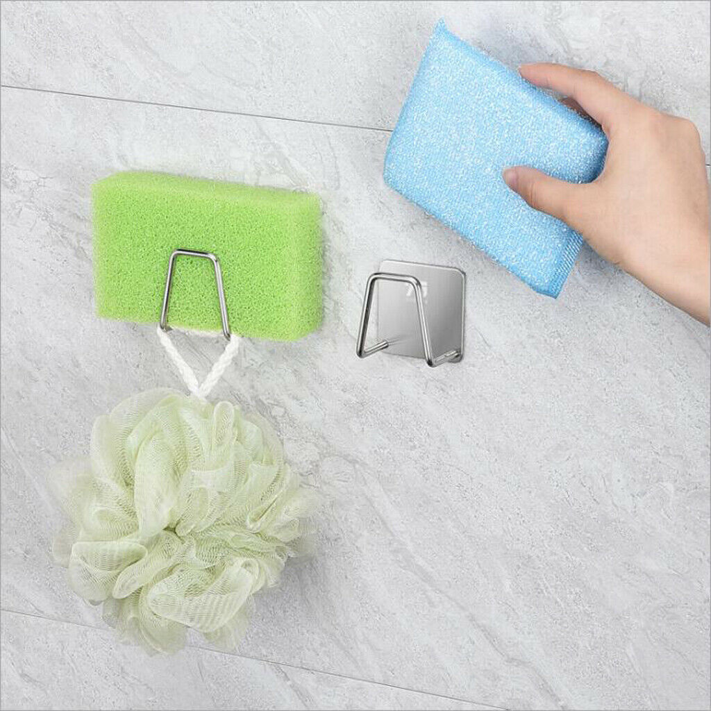 Sink Stainless Steel Soap Sponge Holder Caddy Rust Proof Drain Storage Rack