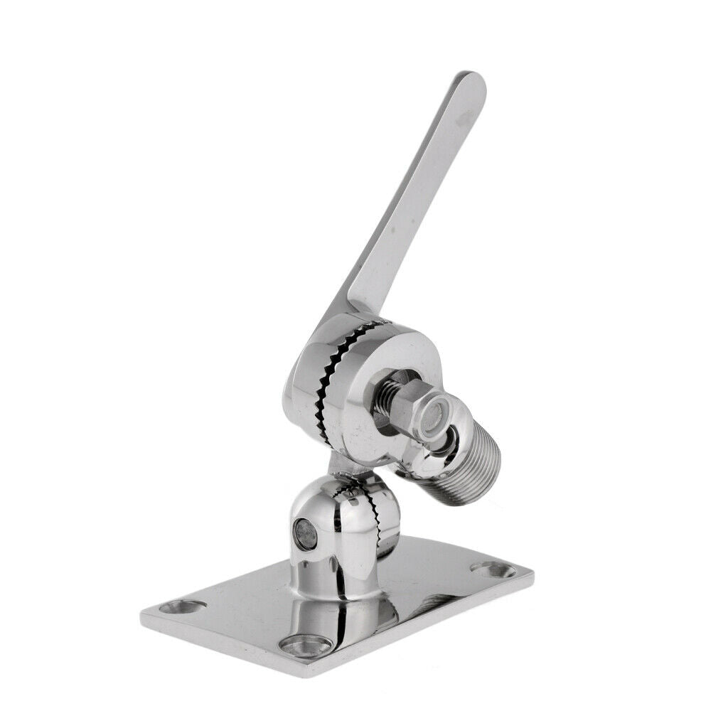 Stainless Steel Adjustable Antenna Support Base For Boats 9.1 X 6.3 Cm Heavy