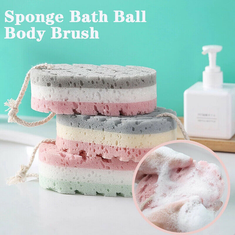 Sponge Bath Ball Shower Rub For Whole Body Exfoliation Massage Brush Scrubber