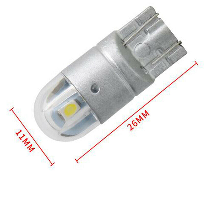 10X Red T10 3030 W5W 194 168 2-SMD LED Reading License Plate Light Side D.l8