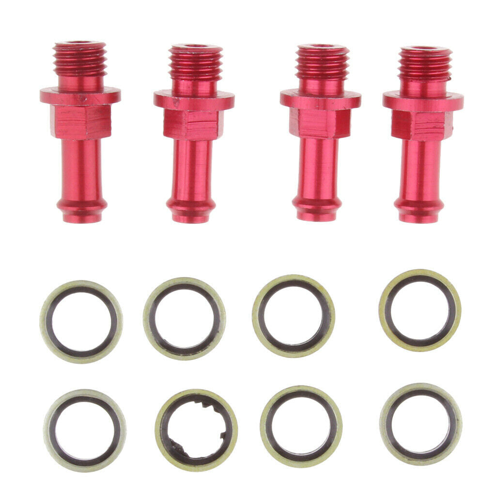 Brake Clutch Line Tube Transfer Adapter Screw for Radial Master Cylinder Red