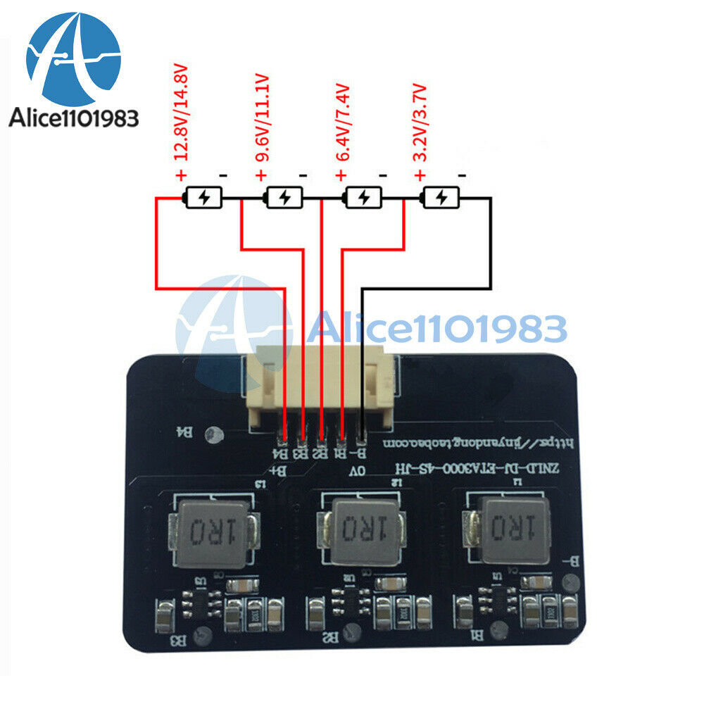 1S 2S 3S 4S Li-ion Lifepo4 LFP Battery Active Equalizer BMS 1.2A Balancer