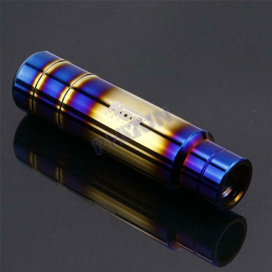 5'' Universal Car Gear Shift Knob Shifter Lever w/ Adapters Aluminum Burnt Blue