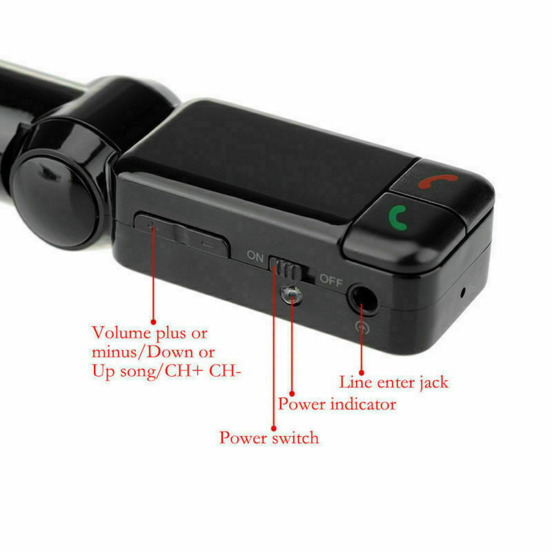 Mp3 Player Lcd Black Wireless Bluetooth Bluetooth Hands-Free Car Usb Charger Kit