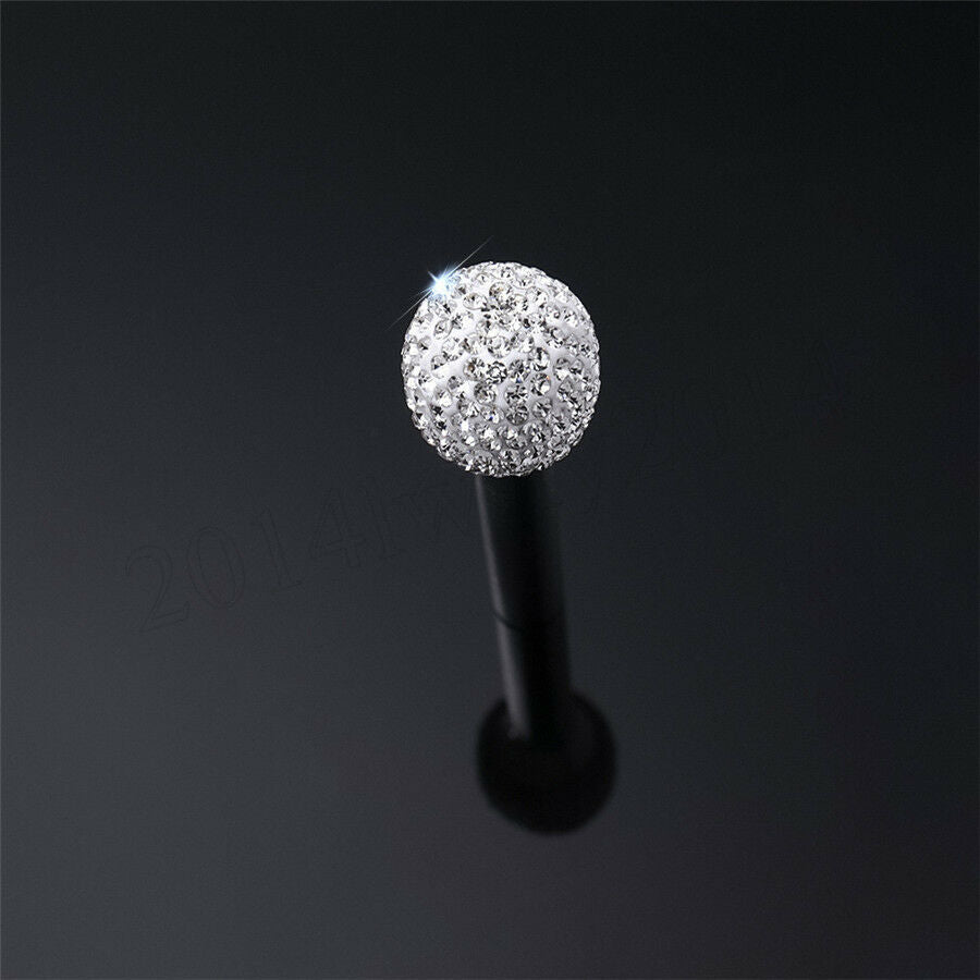 Car SUV Interior Door Lock Knob Pins 2 Pcs Rhinestone-encrusted Aluminum Alloy