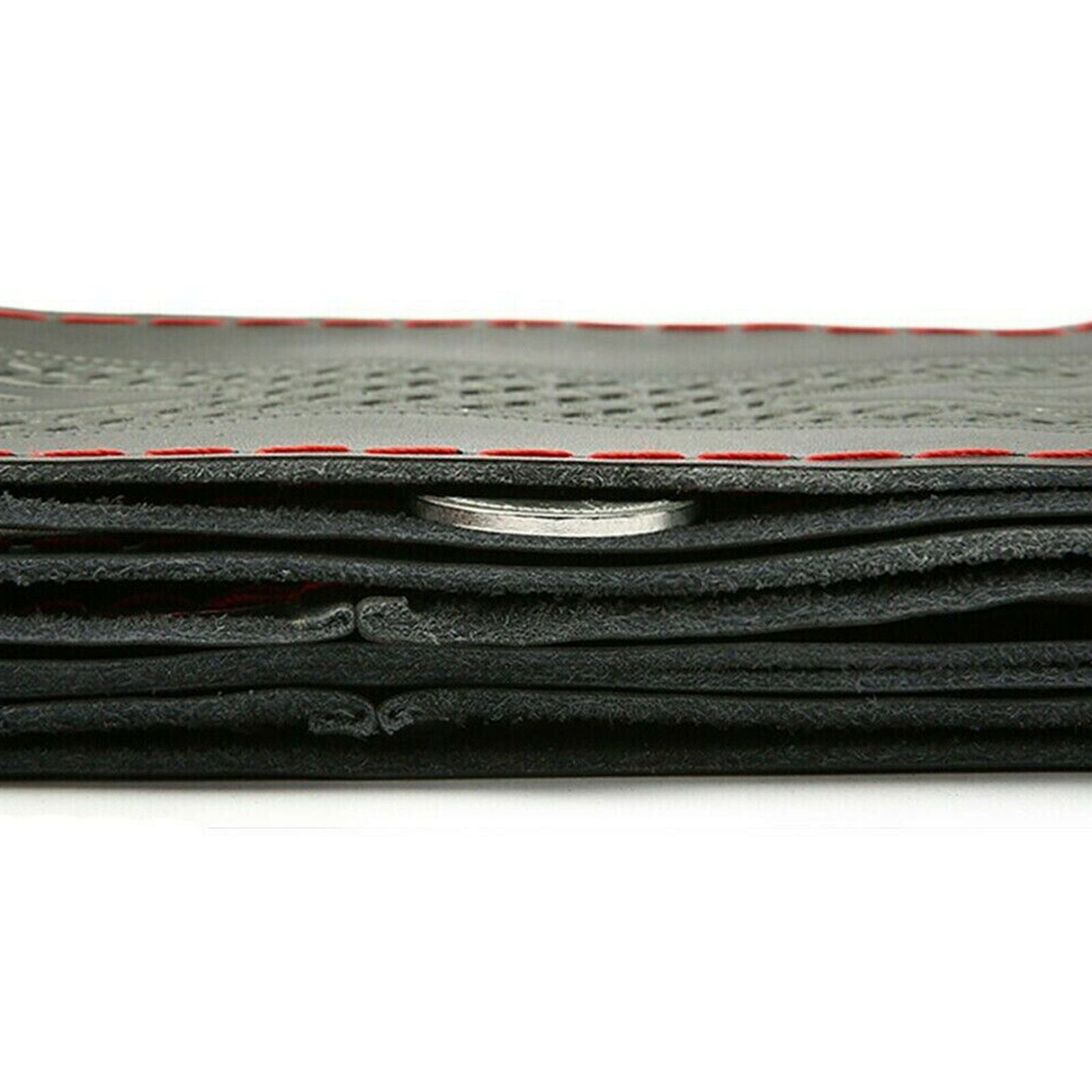 Leather DIY Car 37-38cm Steering Wheel Cover Auto SUV Black Red Universal