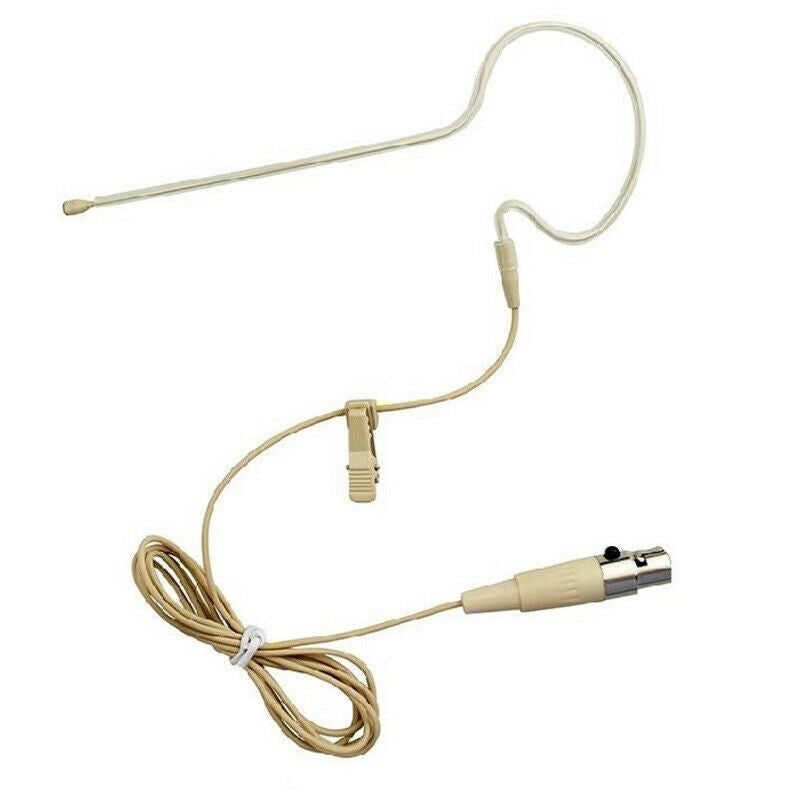 Omnidirectional Headset Mic Headworn Earset Microphone Tan For AKG Wireless 3PIN