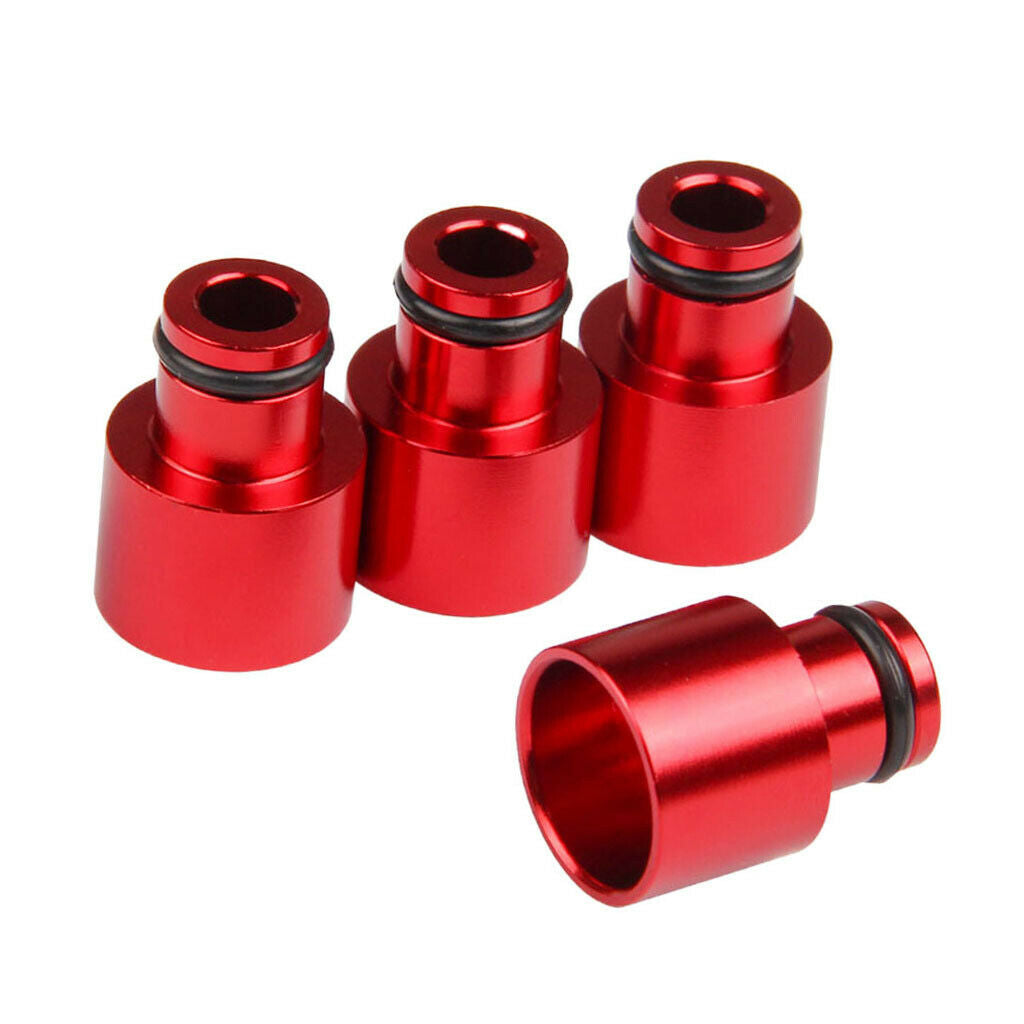 8pcs Red+Sliver Fuel Injector Adapters for   RDX B16 B18 D16Z D16Y