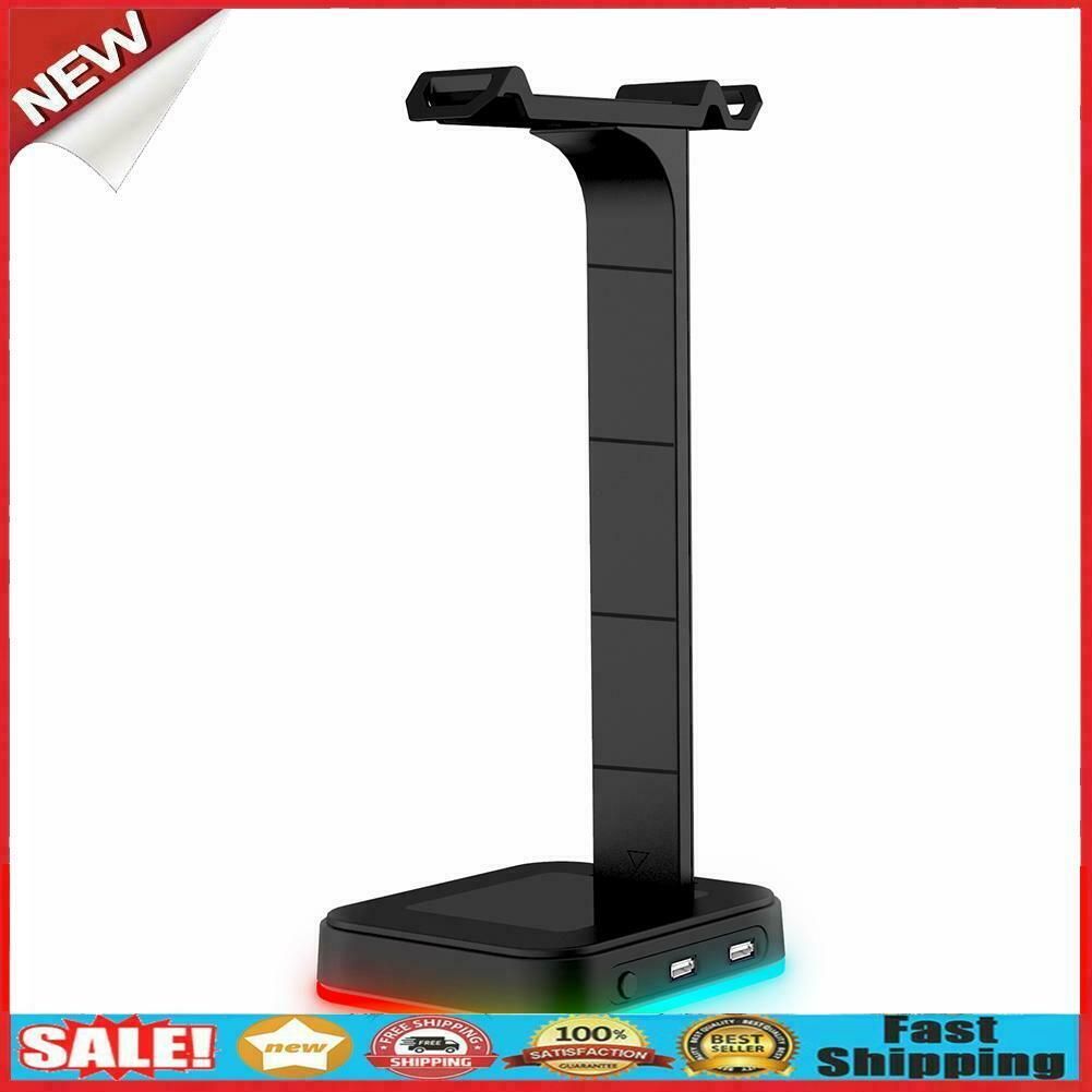 D9 RGB Headphone Holder PC Gamer Headset Desk Bracket Display Stand Support