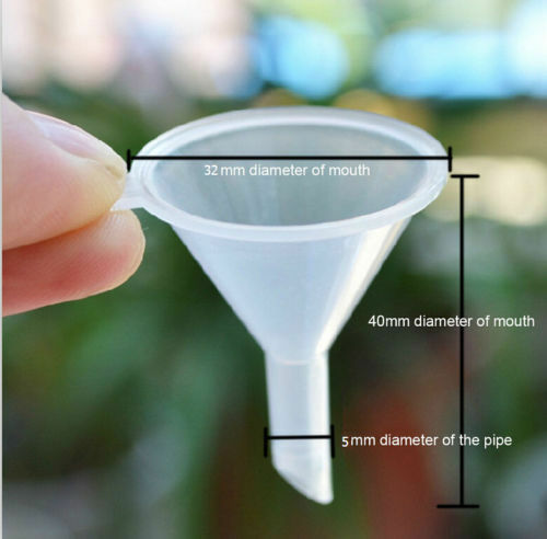 5PCS Mini Small Plastic Funnels For Perfume Liquid Oil Filling New Empty
